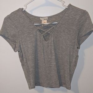 Grey crop top